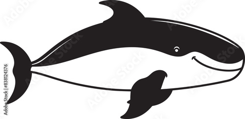 Dynamic Whale Emblem Energetic Representation of the Ocean Modern Whale Logo Contemporary Artistic Vision of Marine Life