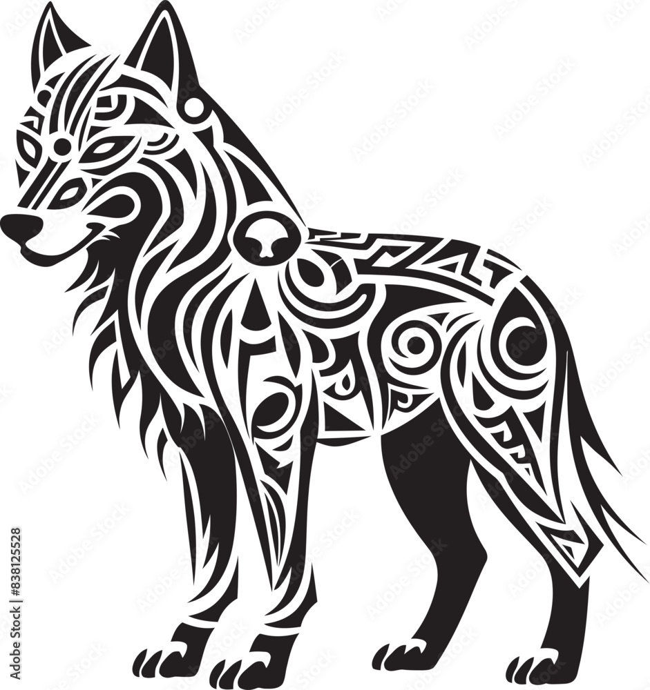 Minimalistic Wolf Icon Symbolic Simplicity Tribal Wolf Symbol Cultural Significance Minimalistic Wolf Icon Symbolic Simplicity Tribal Wolf Symbol Cultural Significance
