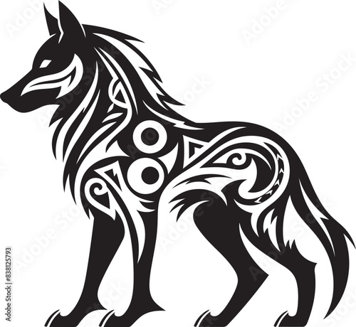 Wallpaper Mural Simple Wolf Icon Cultural Depth in Design Minimalistic Wolf Emblem Graphic Clarity Torontodigital.ca