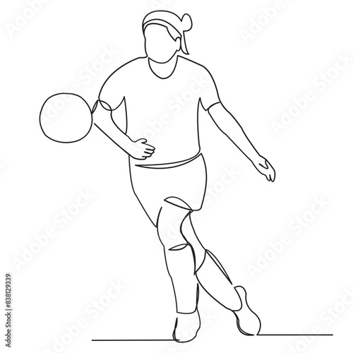 girl playing football