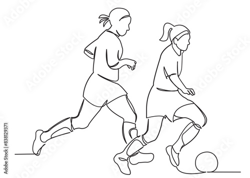 girls playing soccer
