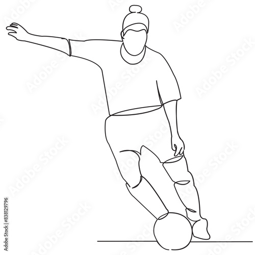 woman football player