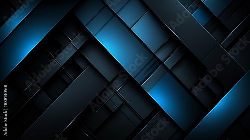 Wallpaper Mural Abstract Geometric Background with Diagonal Blue and Black Stripes Torontodigital.ca