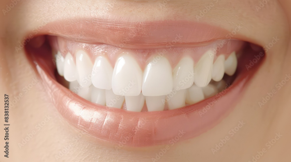 Close-up of a Woman's Perfect White Teeth
Close-up of a Woman's Perfect White Teeth