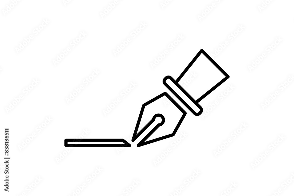 Fototapeta premium Pen icon. icon related to edit tool. suitable for web site, app, user interfaces, printable etc. line icon style. simple vector design editable