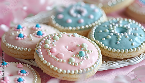 Delicious decorated cookies 