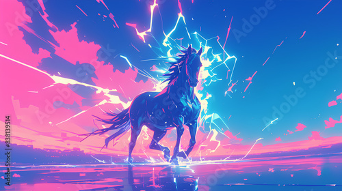 a horse shoots electricity