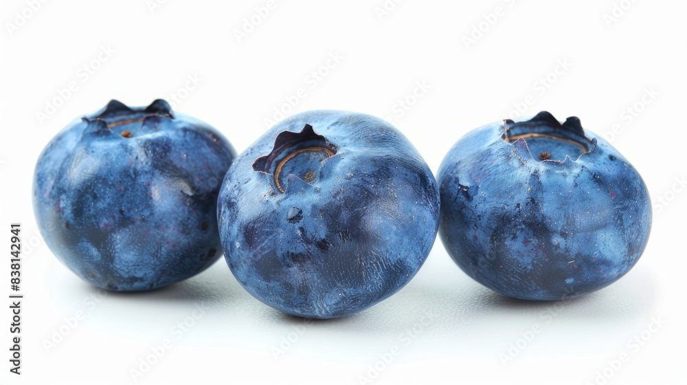 Blueberry on white background generative ai Blueberry on white background generative ai