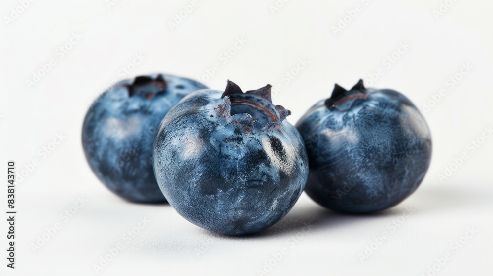 Blueberry on white background generative ai Blueberry on white background generative ai