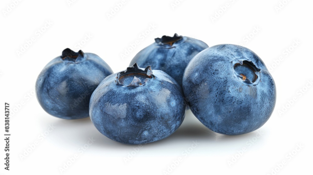 Blueberry on white background generative ai Blueberry on white background generative ai