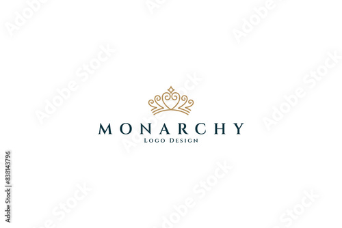 Monarchy crown luxury logo concept