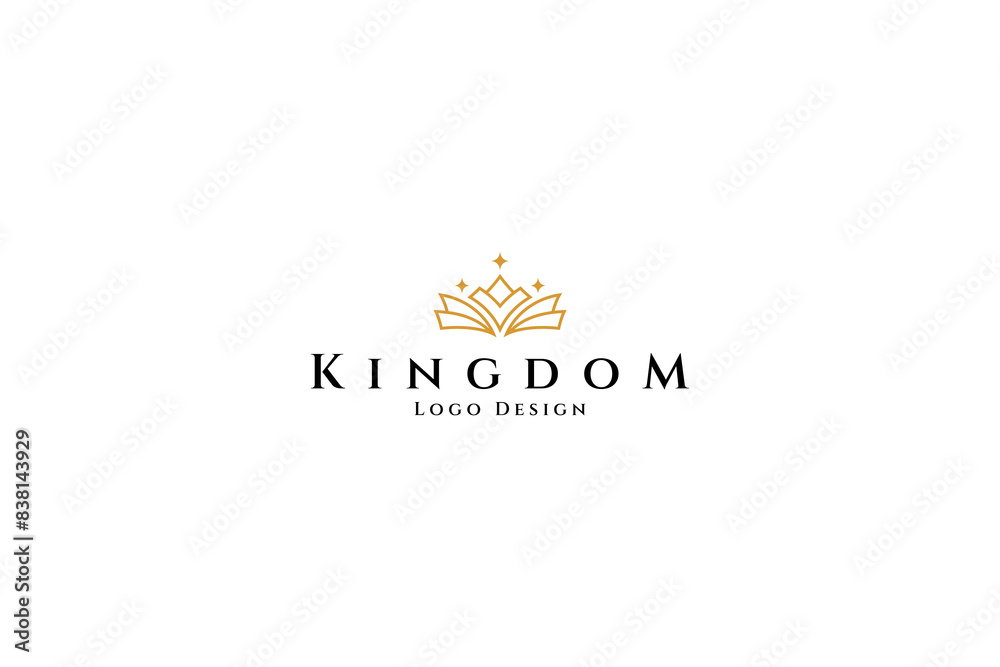 Kingdom crown luxury logo design concept Kingdom crown luxury logo design concept