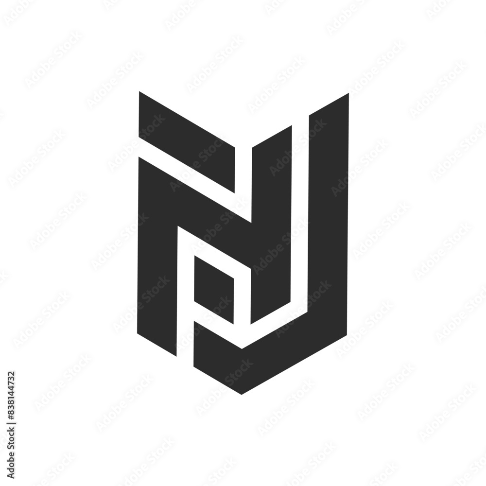 NJ letter logo, NJ Alphabet logo, initials logo NJ letter logo, NJ Alphabet logo, initials logo