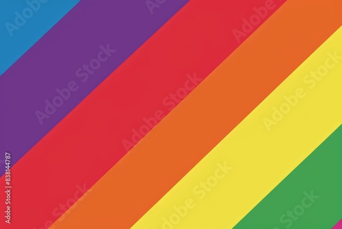 Bright diagonal rainbow stripes on a bold background creating a vibrant and dynamic pattern that emphasizes pride and diversity in a modern graphic style