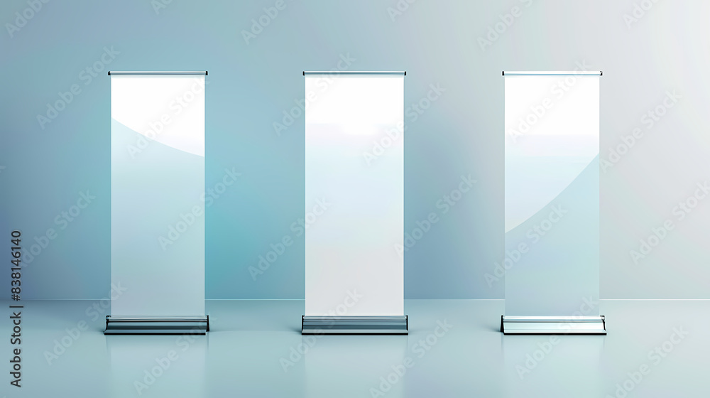 Roll up banner stand design template No text required, leave space to enter text. vector image Roll up banner stand design template No text required, leave space to enter text. vector image