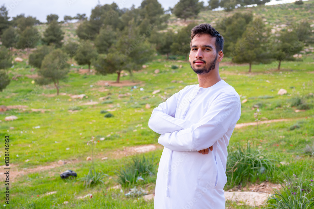 Arabic male enjoy spring time outdoors having clear mind and rest in nature to be positive and ready for the life issues to get rest fr fresh start, to be Strives to be effective and productive Arabic male enjoy spring time outdoors having clear mind and rest in nature to be positive and ready for the life issues to get rest fr fresh start, to be Strives to be effective and productive