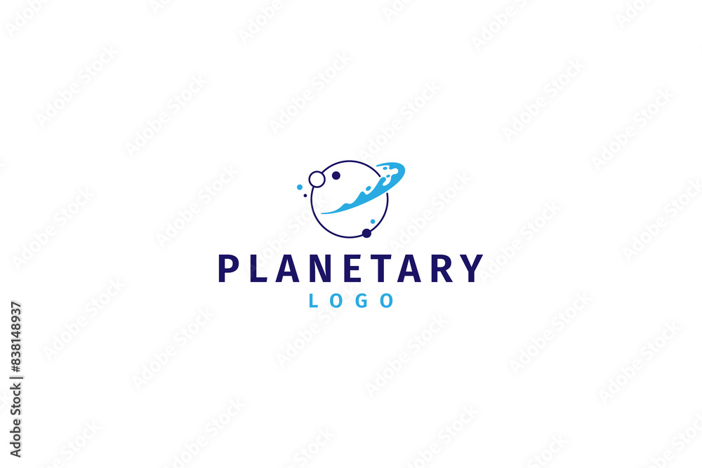 Planetary abstract minimalist logo design Planetary abstract minimalist logo design
