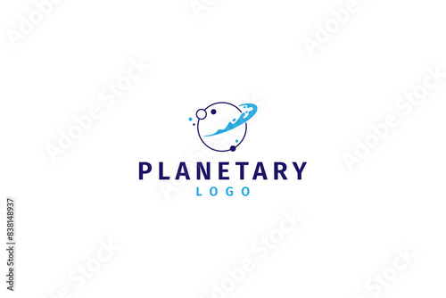 Planetary abstract minimalist logo design