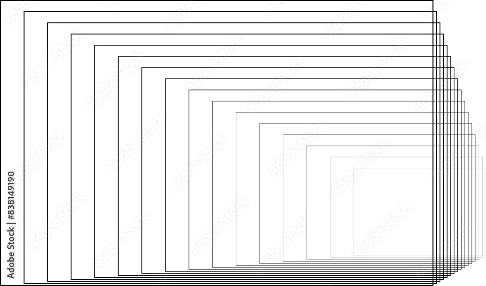Rectangle blend effects out line halftone. Element in concept technology Rectangle blend effects out line halftone. Element in concept technology