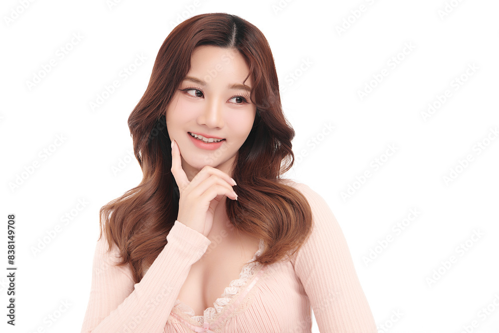 Beautiful young asian woman with clean fresh skin on white background, Face care, Facial treatment, Cosmetology, beauty and spa, Asian women portrait. Beautiful young asian woman with clean fresh skin on white background, Face care, Facial treatment, Cosmetology, beauty and spa, Asian women portrait.