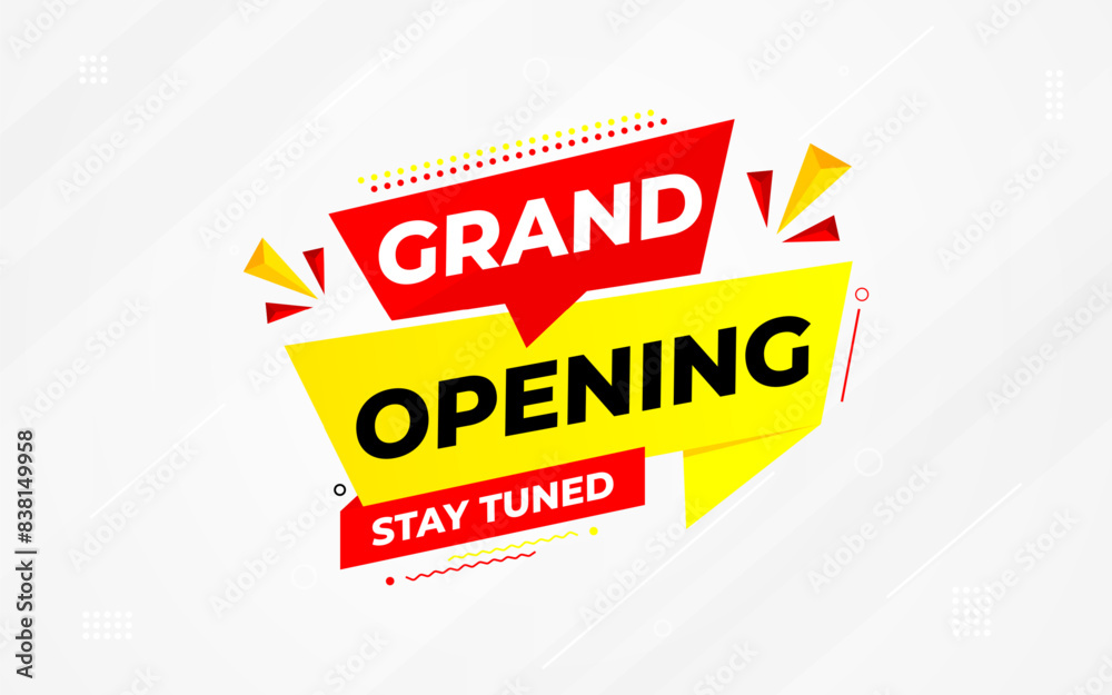 Obraz premium Grand opening sale banner. Grand opening sale banner template for social media, website, business, marketing, and advertising. Grand opening abstract vector design Illustration.