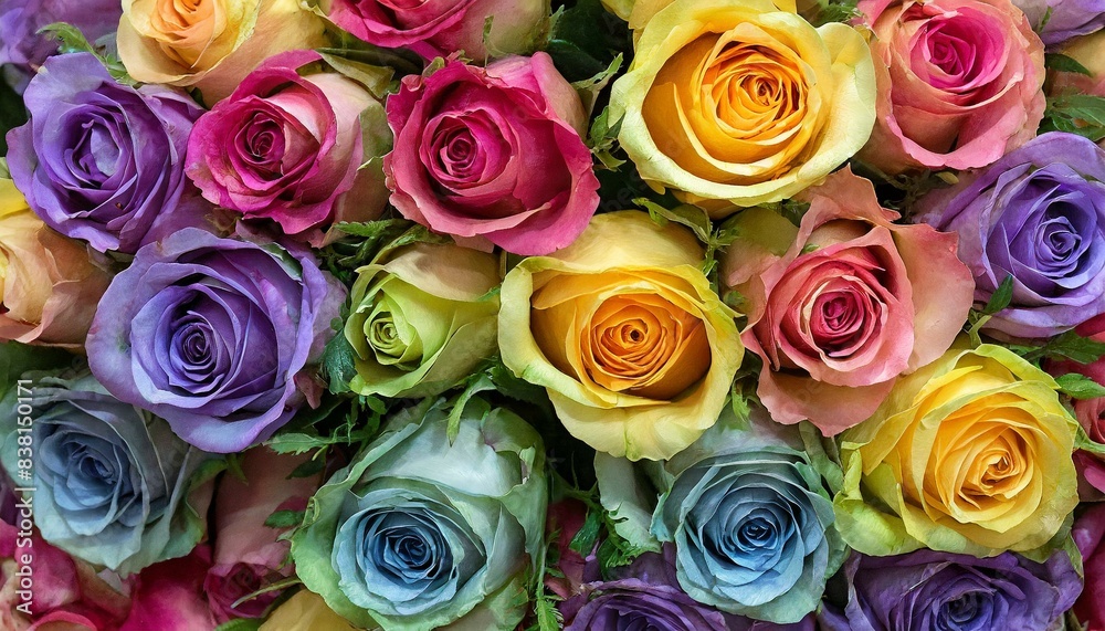 Fototapeta premium 様々な色のバラの花