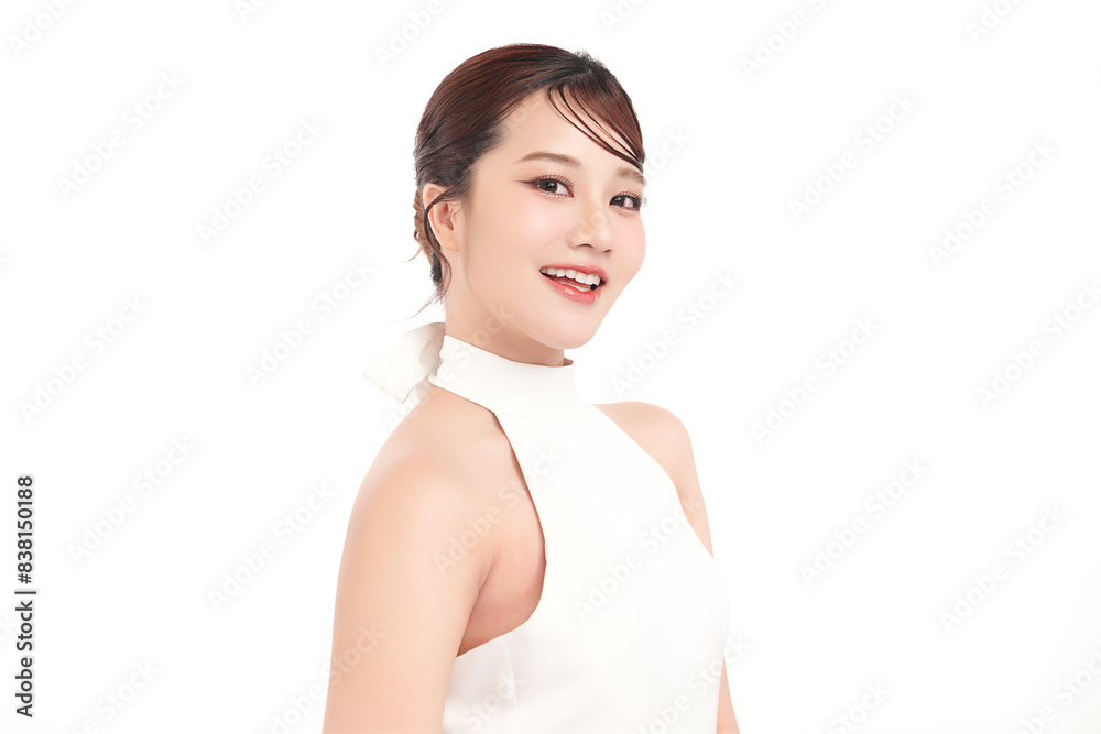 Beautiful young asian woman with clean fresh skin on white background, Face care, Facial treatment, Cosmetology, beauty and spa, Asian women portrait. Beautiful young asian woman with clean fresh skin on white background, Face care, Facial treatment, Cosmetology, beauty and spa, Asian women portrait.