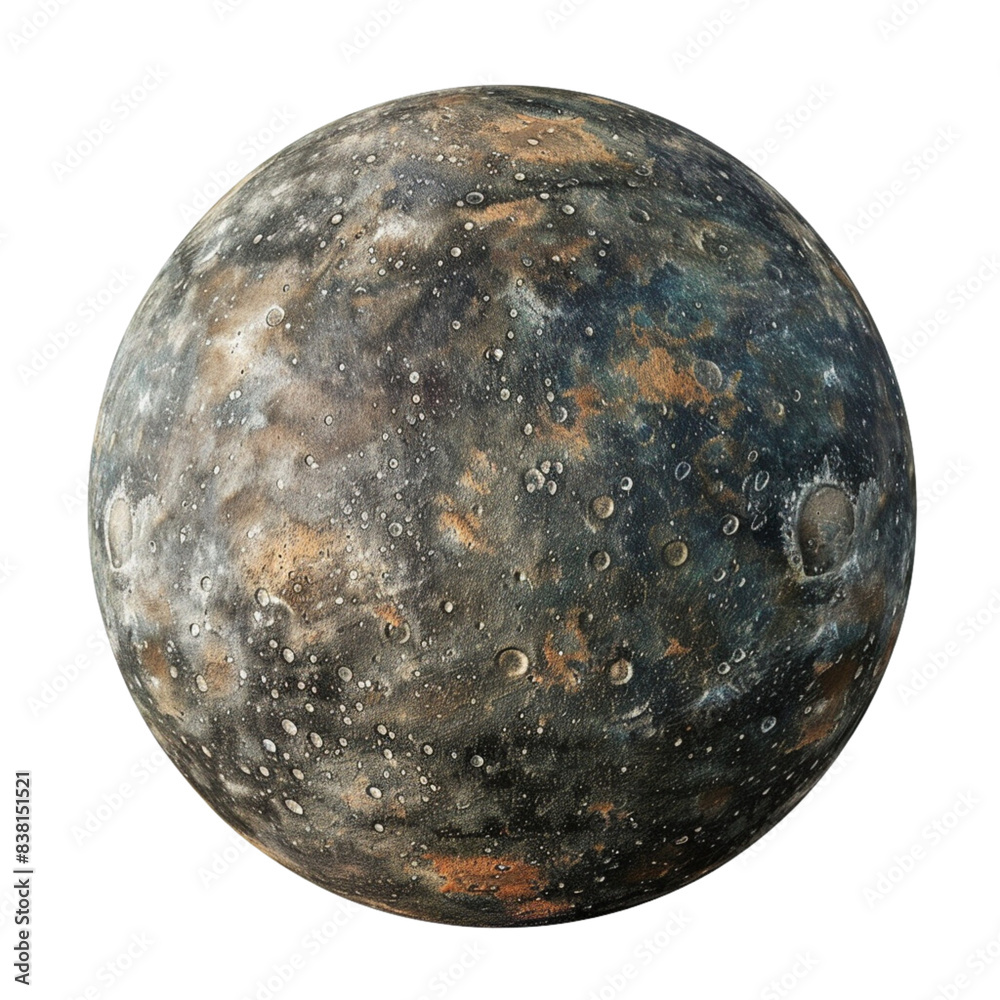 Planet Mercury isolated on white background. Planet Mercury isolated on white background.