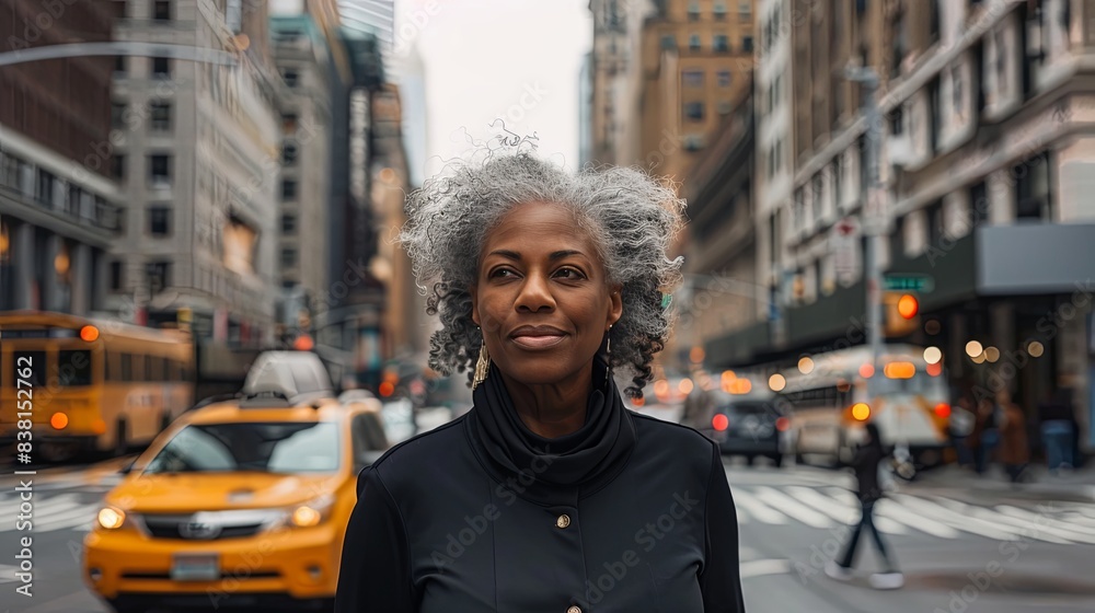 Smiling Mature Woman in Urban Setting Smiling Mature Woman in Urban Setting