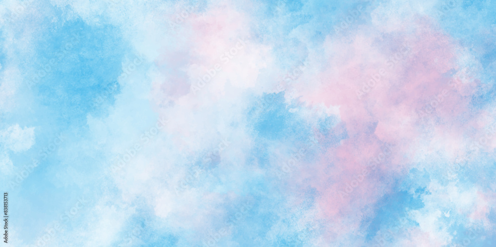 abstract blue sky with clouds background, abstract watercolor background illustration. Light blue with watercolor Soft cloud in the sky background. abstract blue sky with clouds background, abstract watercolor background illustration. Light blue with watercolor Soft cloud in the sky background.
