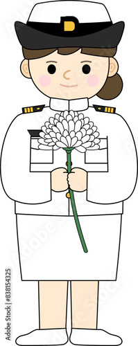 대한민국 호국보훈의 달 벡터 일러스트 오브젝트 (Korea Navy Uniform, Navy Character, 현충일, 국군의 날, 625 전쟁, 연평해전, 육군, 한국 군인, 군복, 모자, 장교, 여군, 무궁화, 태극기, 현충원, 전쟁기념관, 국가유공자, 보훈가족)