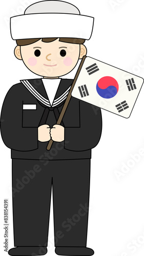 대한민국 호국보훈의 달 벡터 일러스트 오브젝트 (Korea Navy Uniform, Navy Character, 현충일, 국군의 날, 625 전쟁, 연평해전, 육군, 한국 군인, 군복, 모자, 장교, 여군, 무궁화, 태극기, 현충원, 전쟁기념관, 국가유공자, 보훈가족)