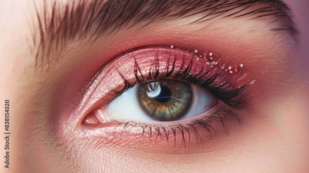 eye of a woman with makeup with eye shadow generative ai eye of a woman with makeup with eye shadow generative ai