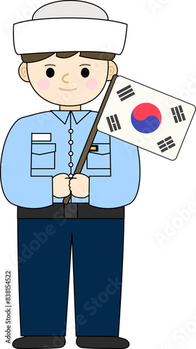 대한민국 호국보훈의 달 벡터 일러스트 오브젝트 (Korea Navy Uniform, Navy Character, 현충일, 국군의 날, 625 전쟁, 연평해전, 육군, 한국 군인, 군복, 모자, 장교, 여군, 무궁화, 태극기, 현충원, 전쟁기념관, 국가유공자, 보훈가족)