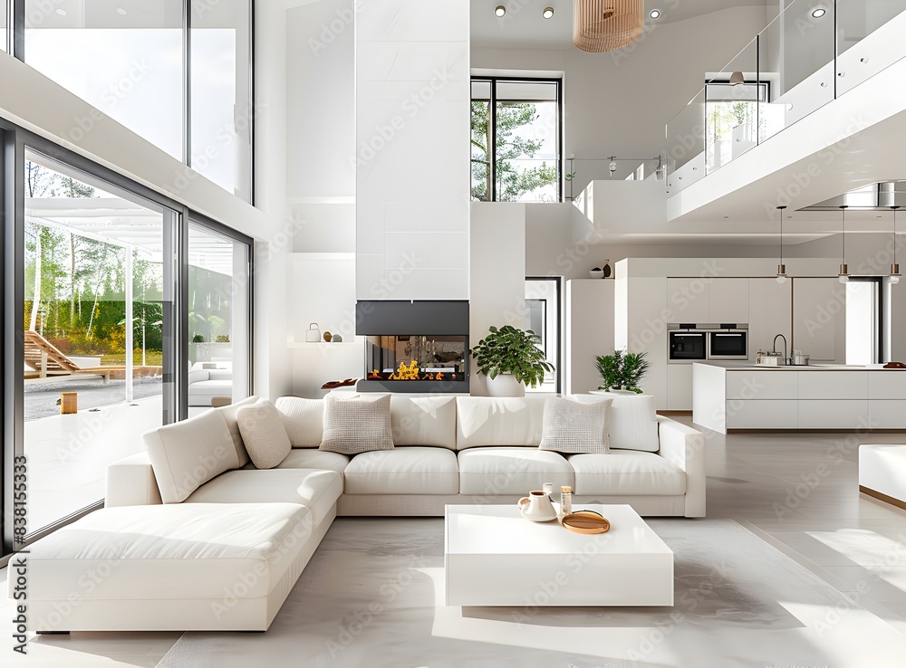 Fototapeta premium Modern luxury home interior