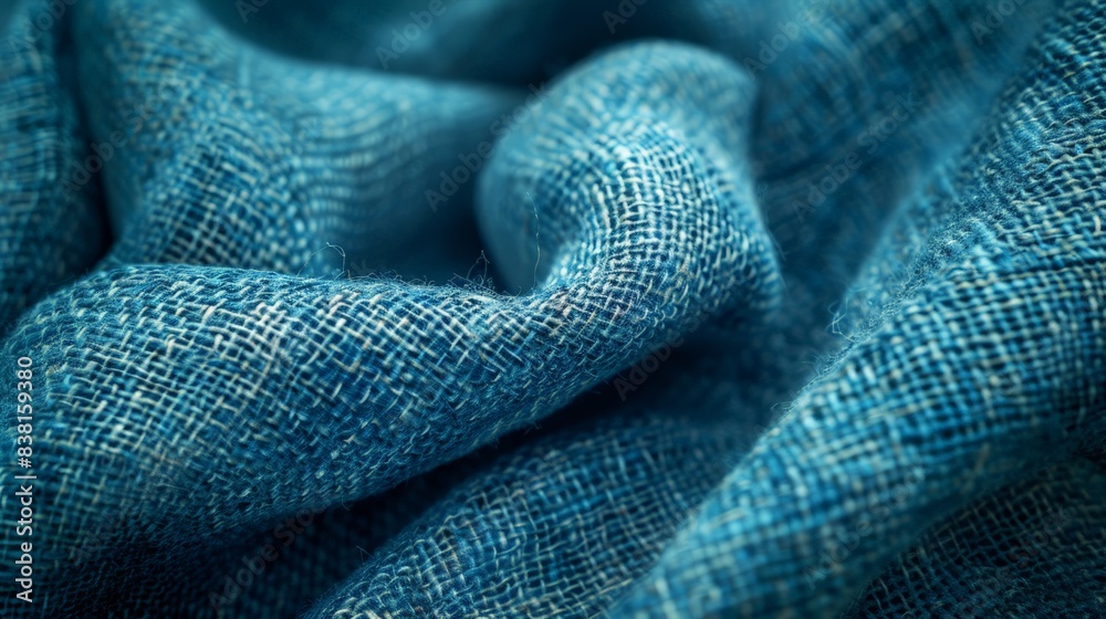 Fototapeta premium Close-Up of Fabric Texture: Capture the fine details of a piece of fabric,