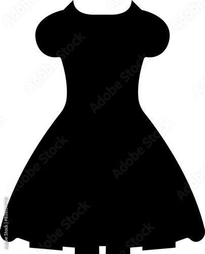 Women dress icon. Black dress icons, Female fashion concept. Fashion and Shopping icon, Vintage dresses silhouette template designs, frog vector, wedding dress, isolated on transparent background.