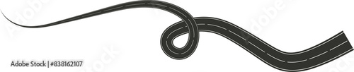 Fotografía Street turn and curve long way, road, race, highways, asphalt