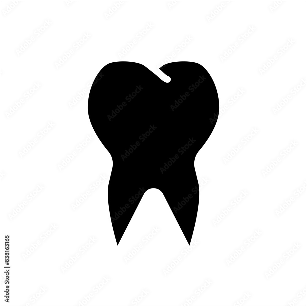 Tooth and teeth icon. For dentistry, dental clinic, toothpaste and mouthwash. Vector illustration on white background Tooth and teeth icon. For dentistry, dental clinic, toothpaste and mouthwash. Vector illustration on white background