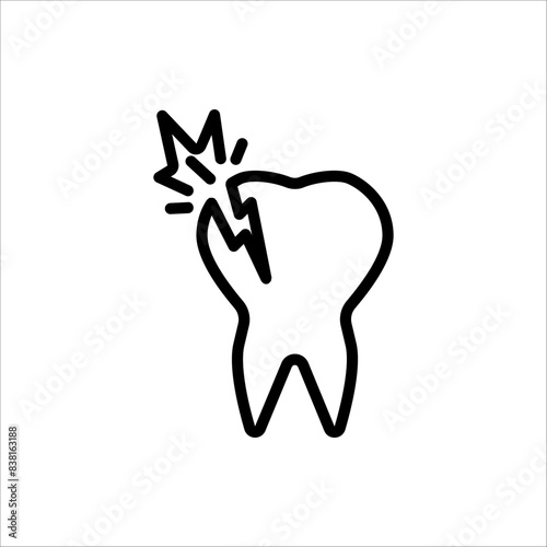 Tooth and teeth icon. For dentistry, dental clinic, toothpaste and mouthwash. Vector illustration on white background