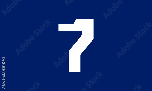 Number Tech Blue Modern Logo