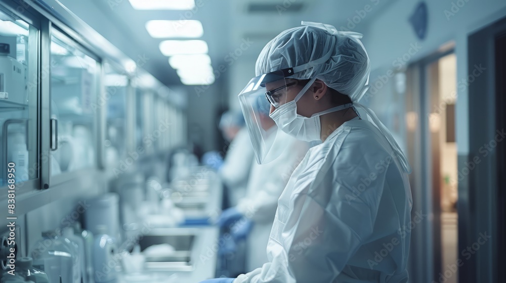 Dedicated Scientist Working in a High-Tech Laboratory Environment Dedicated Scientist Working in a High-Tech Laboratory Environment