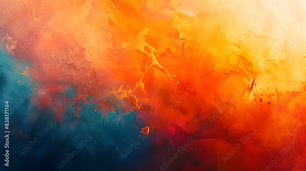 Fototapeta premium Gradient Sapphire to orange backdrop