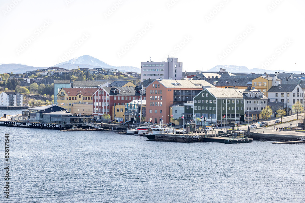 View from the coastal route Ms Nordkapp - Coastal town Kristiansund View from the coastal route Ms Nordkapp - Coastal town Kristiansund