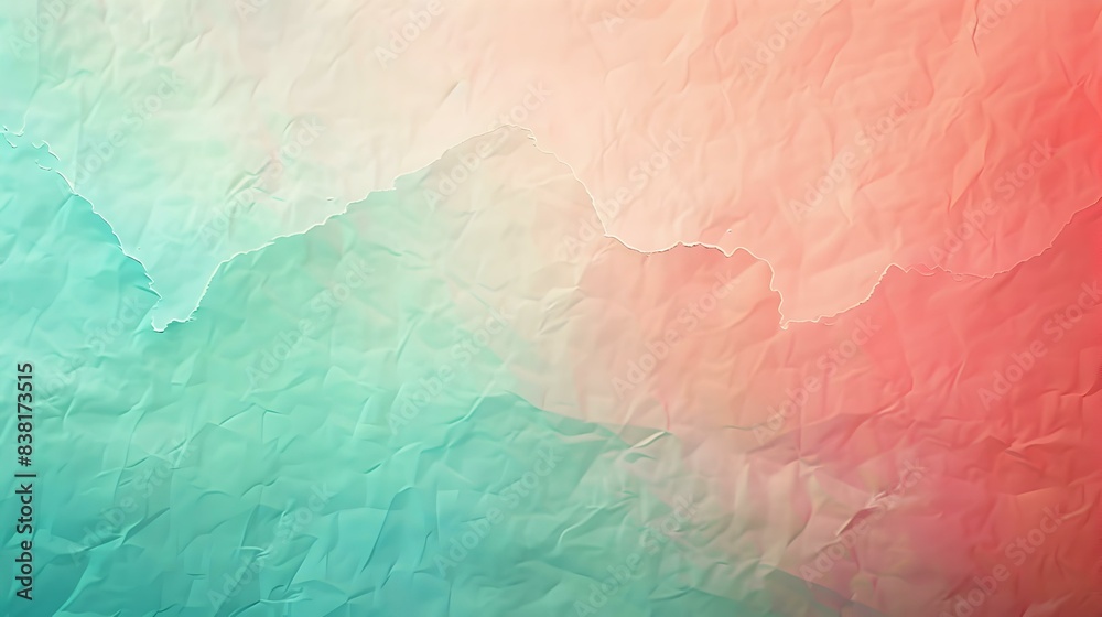 Obraz premium Gradient mint to coral smooth abstract