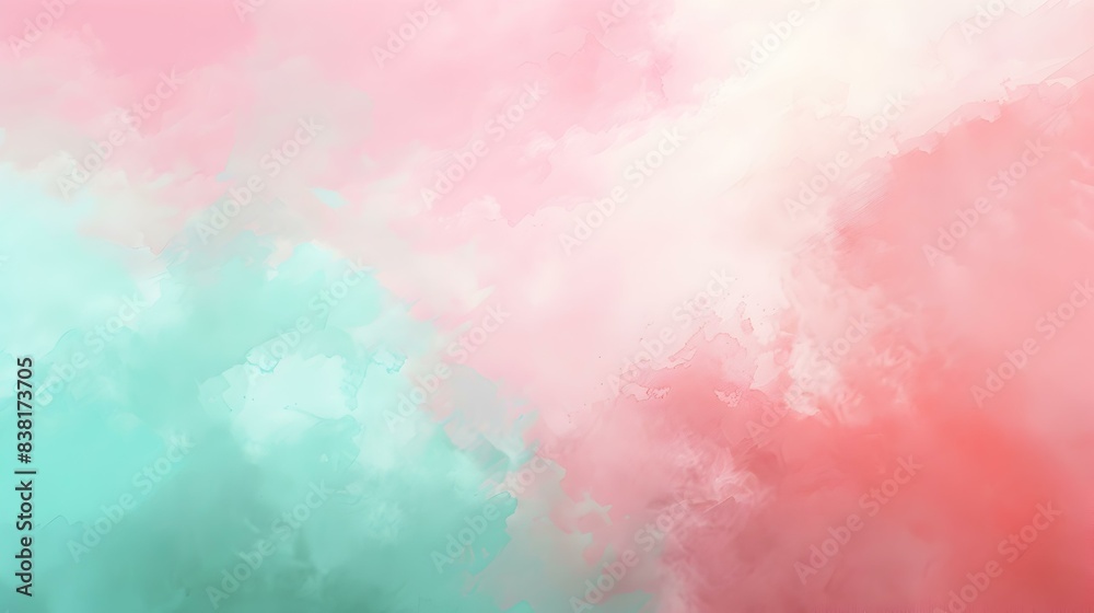 Fototapeta premium Gradient light pink to mint banner