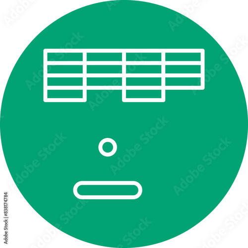 Brick breaker line circle icon