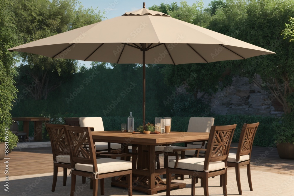 Obraz premium An outdoor dining area