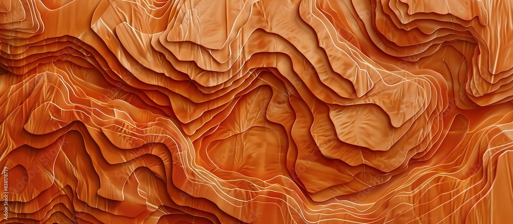 Warm-toned layered landscape silhouette with flowing lines. Warm-toned layered landscape silhouette with flowing lines.