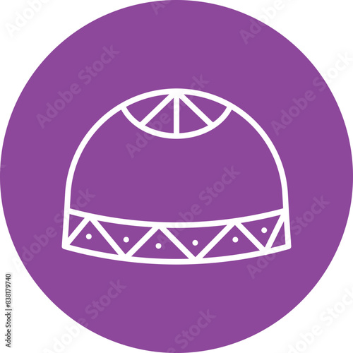 Hat line circle icon